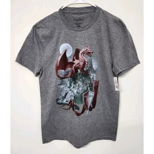 Excalibur Casino Las Vegas Dragon Graphic Print T-shirt Adult Small Gray 0850